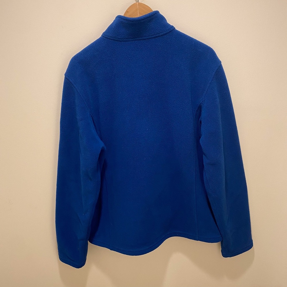 LL Bean Mens Full Zip Fleece Jacket Royal Blue Mock Neck 284511 Large REG - Picture 10 of 14